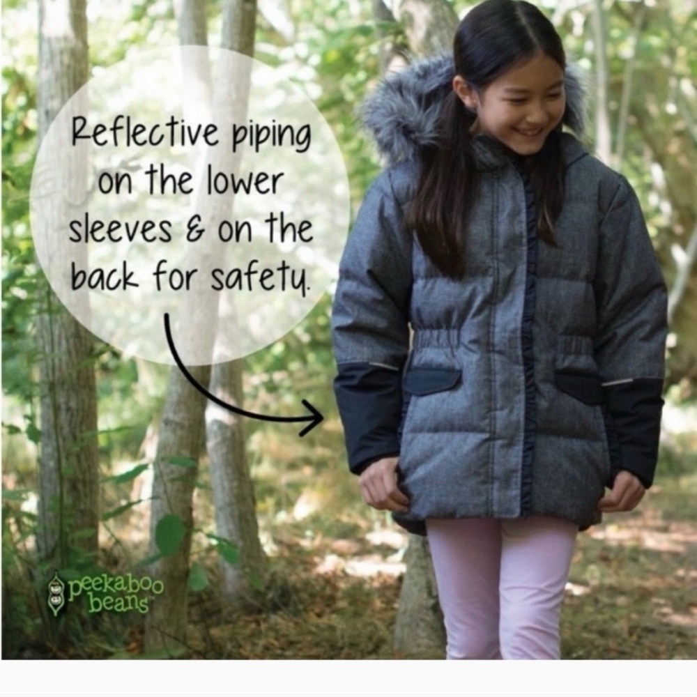 Peekaboo Beans Down Filled Winter Meadow Coat Jacket